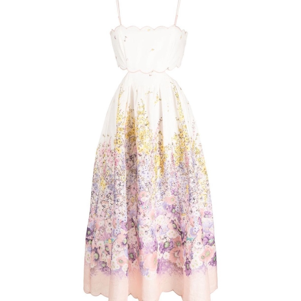 Zimmermann floral print lace up dress